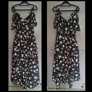 floral black maxi dress🖤